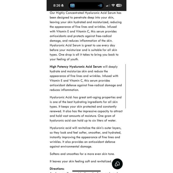 L’Core Paris Hyaluronic Acid Serum - Spa Collection NIB - Picture 4 of 8